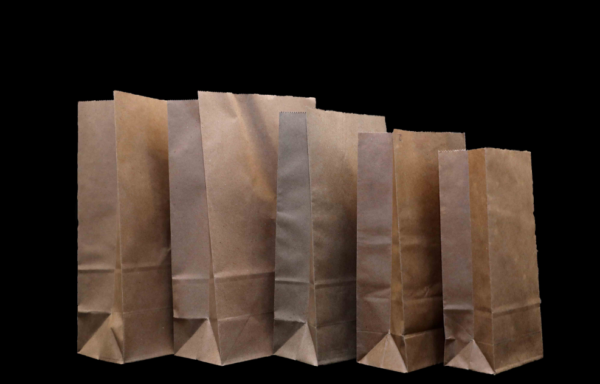 Square Bottom Folded Grocery Paper Bags